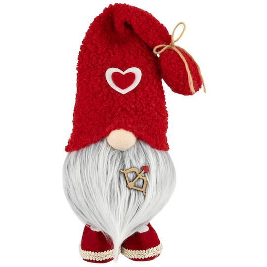 19.5" Valentine's Day Gnome Figurine with Bow & Arrow By Northlight in Red/White | 19.5" x 5.5" x 4" | Michaels®